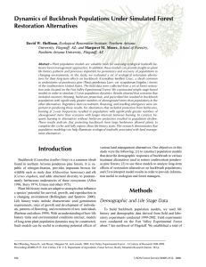Dynamics of Buckbrush Populations Under Simulated Forest Restoration Alternatives