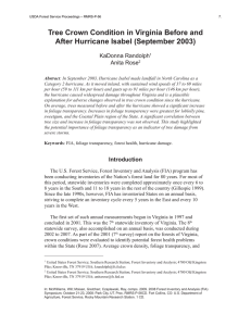 Tree Crown Condition in Virginia Before and KaDonna Randolph Anita Rose