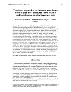 Tree-level imputation techniques to estimate current plot-level attributes in the Pacific