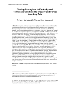 Testing Ecoregions in Kentucky and Tennessee with Satellite Imagery and Forest