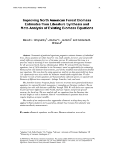 Improving North American Forest Biomass Estimates from Literature Synthesis and