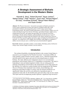 A Strategic Assessment of Biofuels Development in the Western States