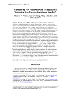 Combining FIA Plot Data with Topographic Variables: Are Precise Locations Needed?