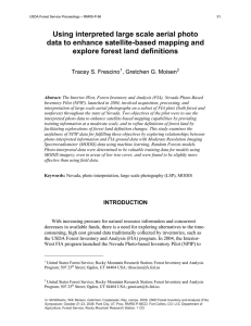 Using interpreted large scale aerial photo explore forest land definitions