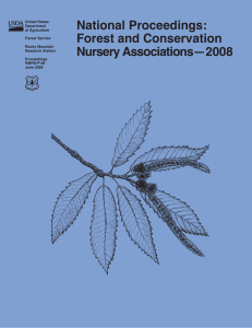 National Proceedings: Forest and Conservation Nursery Associations—2008