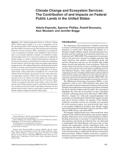 Climate Change and Ecosystem Services: Public Lands in the United States