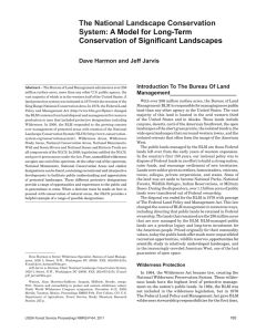The National Landscape Conservation System: A Model for Long-Term Conservation of Significant Landscapes