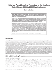 Historical Forest Seedling Production in the Southern Scott A Enebak