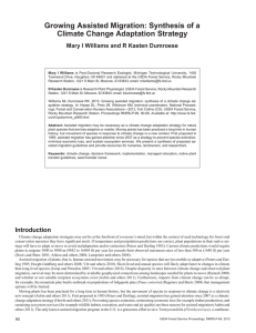 Growing Assisted Migration: Synthesis of a Climate Change Adaptation Strategy