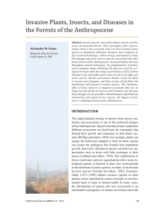 Invasive Plants, Insects, and Diseases in the Forests of the Anthropocene