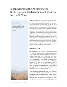Journeying into the Anthropocene— Scots Pine and Eastern Hemlock Over the