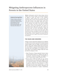 Mitigating Anthropocene Influences in Forests in the United States Chadwick Dearing Oliver