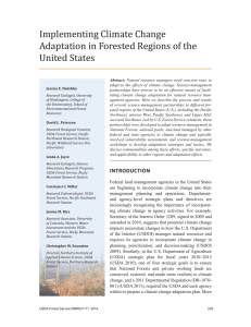 Implementing Climate Change Adaptation in Forested Regions of the United States