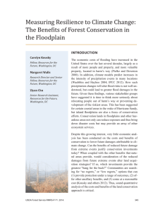 Measuring Resilience to Climate Change: The Benefits of Forest Conservation in INTRODUCTION