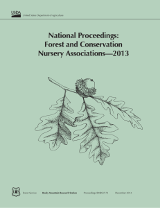 National Proceedings: Forest and Conservation Nursery Associations—2013 United States Department of Agriculture