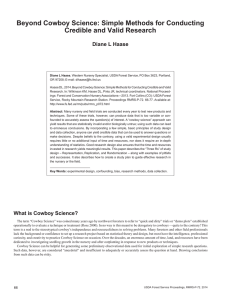 Beyond Cowboy Science: Simple Methods for Conducting Credible and Valid Research