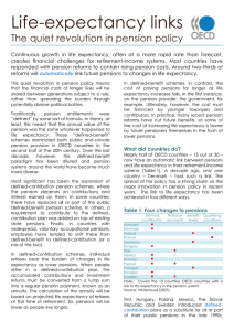 Life-expectancy links The quiet revolution in pension policy