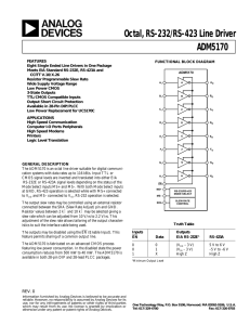 a Octal, RS-232/RS-423 Line Driver ADM5170