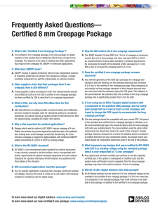 Frequently Asked Questions— Certified 8 mm Creepage Package