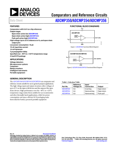 Comparators and Reference Circuits / ADCMP350 ADCMP354