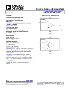 General-Purpose Comparators /  ADCMP370