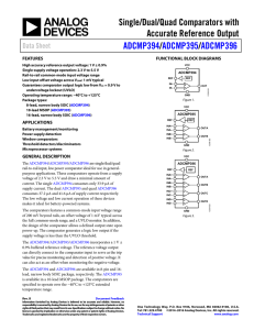 Single/Dual/Quad Comparators with Accurate Reference Output / ADCMP394