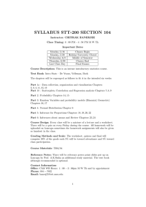 SYLLABUS STT-200 SECTION 104