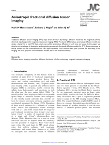 Anisotropic fractional diffusion tensor imaging Mark M Meerschaert , Richard L Magin