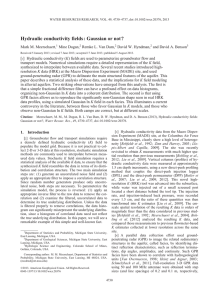 Hydraulic conductivity fields : Gaussian or not ?