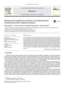 Physica A Mixing-driven equilibrium reactions in multidimensional fractional advection–dispersion systems