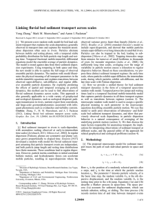 Linking fluvial bed sediment transport across scales Yong Zhang, Mark M. Meerschaert,