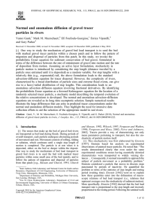 Normal and anomalous diffusion of gravel tracer particles in rivers ‐Georgiou, Vamsi Ganti,