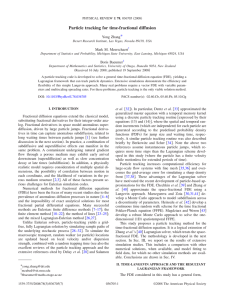 Particle tracking for time-fractional diffusion * Zhang Meerschaert