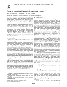 Tempered anomalous diffusion in heterogeneous systems Mark M. Meerschaert, Yong Zhang,