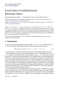 Local times of multifractional Brownian sheets Bernoulli 14