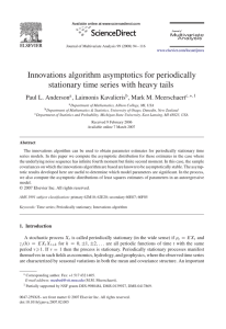 Innovations algorithm asymptotics for periodically stationary time series with heavy tails