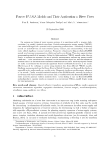 Fourier-PARMA Models and Their Application to River Flows Paul L. Anderson