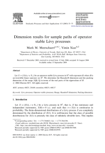 Dimension results for sample paths of operator stable Le´vy processes