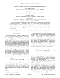 Stochastic solution of space-time fractional diffusion equations * Mark M. Meerschaert