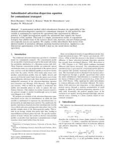 Subordinated advection-dispersion equation for contaminant transport Boris Baeumer, David A. Benson,