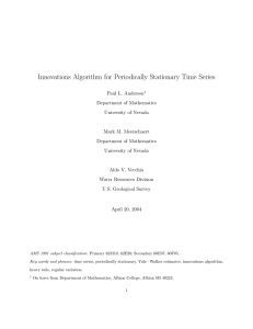 Innovations Algorithm for Periodically Stationary Time Series