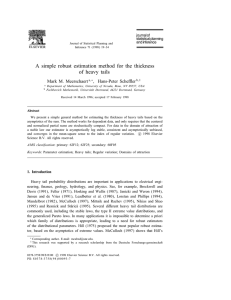 A simple robust estimation method for the thickness of heavy tails