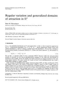 Regular  variation  and  generalized  domains of