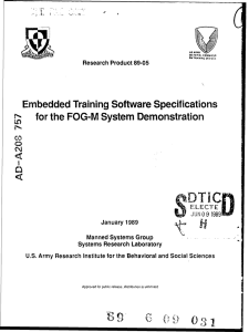 Embedded  Training  Software  Specifications FOG-M j Lr