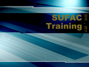 SUFAC Training 2010 1