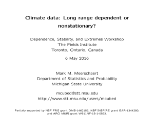 Climate data: Long range dependent or nonstationary?