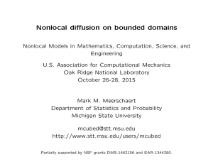 Nonlocal diffusion on bounded domains