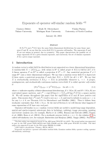 Exponents of operator self-similar random fields