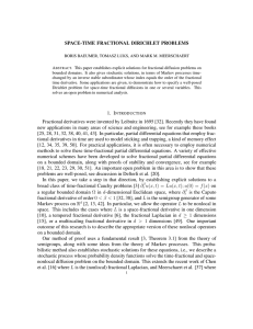 SPACE-TIME FRACTIONAL DIRICHLET PROBLEMS