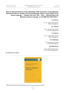 Space as Interactive Resource [Text]: [Anthology] / Heiko Hausendorf, Lorenza... Reinhold Schmitt (ed.). Studies of the German language: Research of...